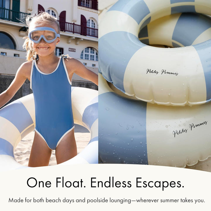 Petites Pommes Pool Inflatable Für Kinder – Robuster Schwimmreifen, Handbedrucktes Klassisches Strei