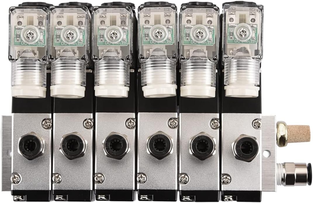 Heschen Elektrisches pneumatisches 6 Magnetventil, 3V210-08, DC24V, PT1/4, 3/2-Wege, Krümmersockel,