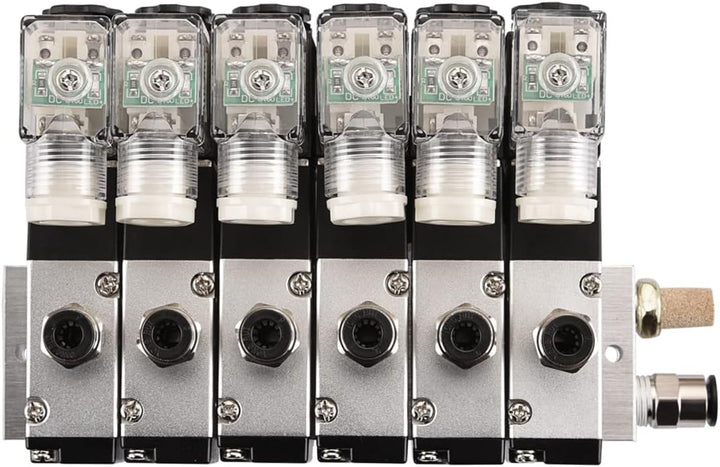 Heschen Elektrisches pneumatisches 6 Magnetventil, 3V210-08, DC24V, PT1/4, 3/2-Wege, Krümmersockel,