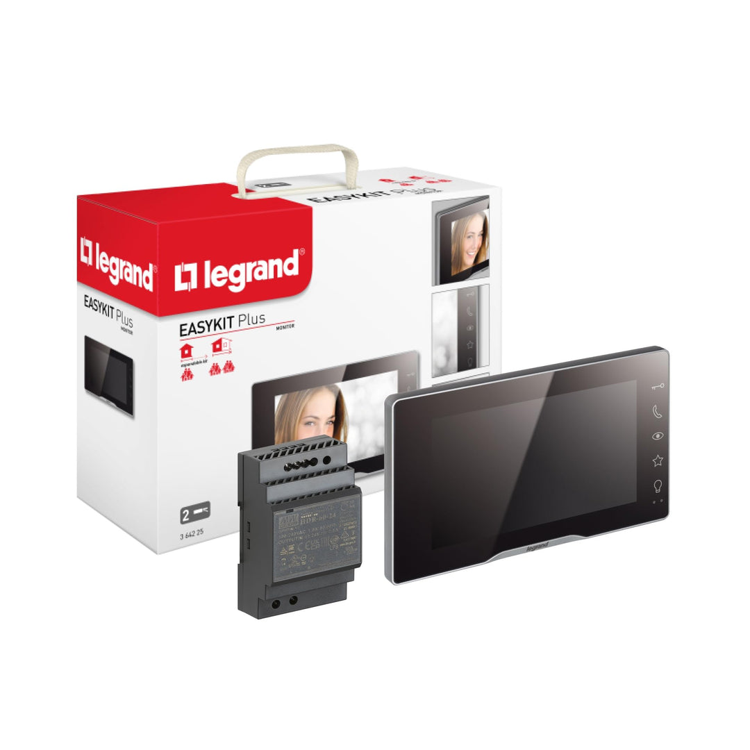 LEGRAND, EASYKIT Plus Video-Innenstelle, 7"-Hochglanz-Farbmonitor, Sensortasten, individuelle Einste