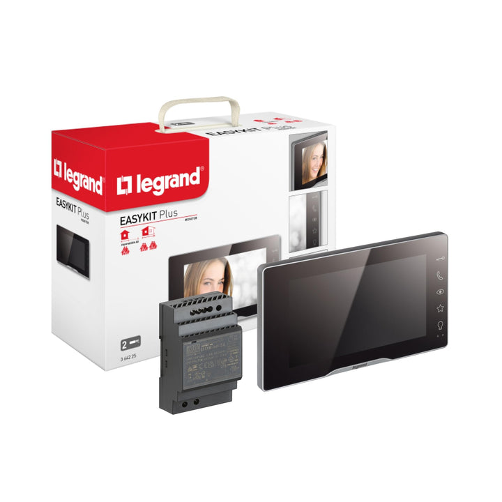 LEGRAND, EASYKIT Plus Video-Innenstelle, 7"-Hochglanz-Farbmonitor, Sensortasten, individuelle Einste