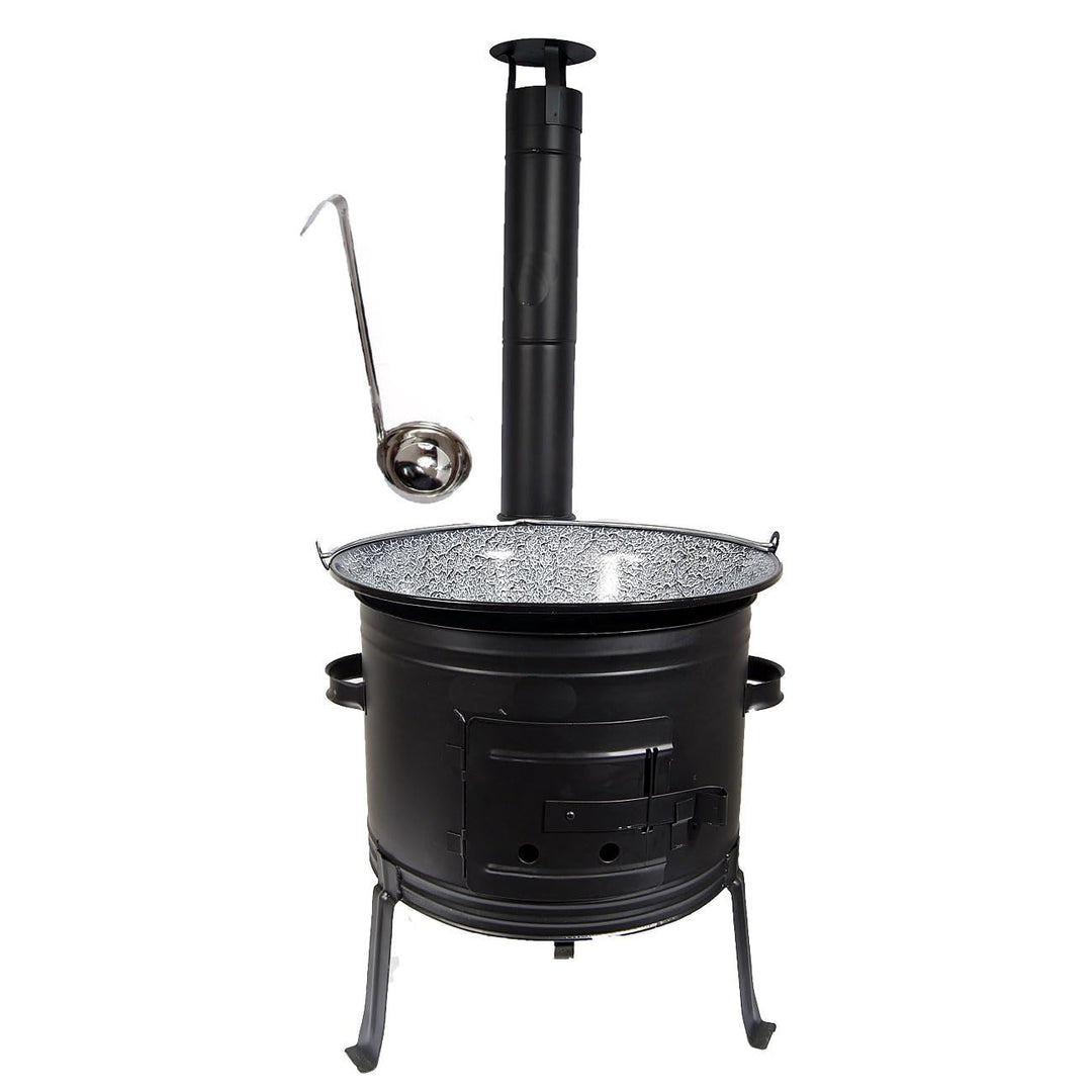 Set Ungarischer Ofen 39 +Gulaschkessel 30 Liter + GRATIS Schöpflöffel Gulaschkanone Suppenkessel