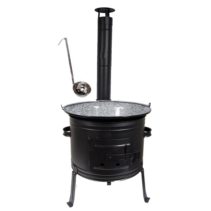 Set Ungarischer Ofen 39 +Gulaschkessel 30 Liter + GRATIS Schöpflöffel Gulaschkanone Suppenkessel