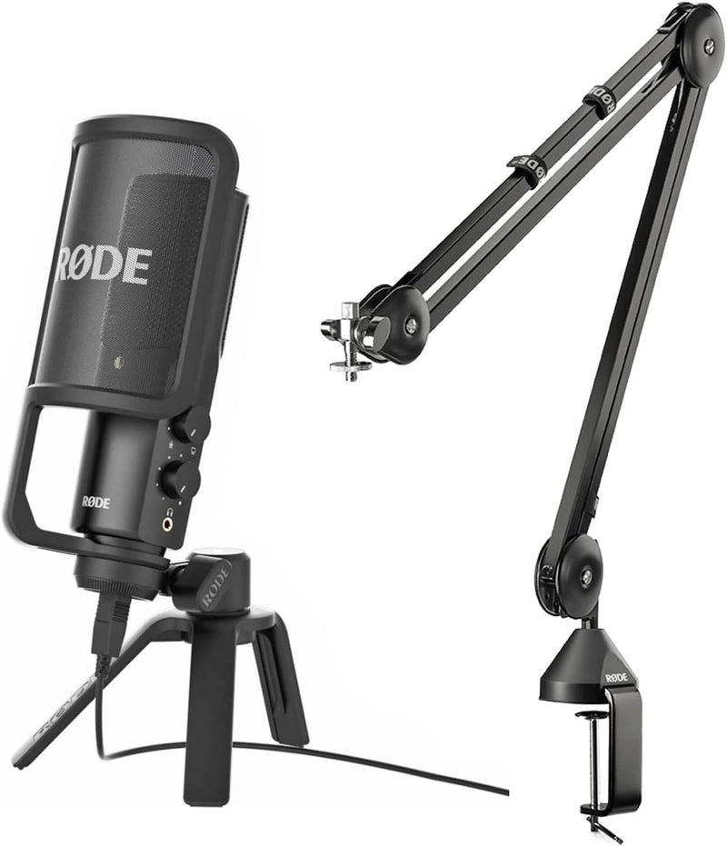 Rode Microphones NT-USB USB-Mikrofonset in Studio-Qualität, mit Profi-Studio-Mikrofonarm Rode PSA-1