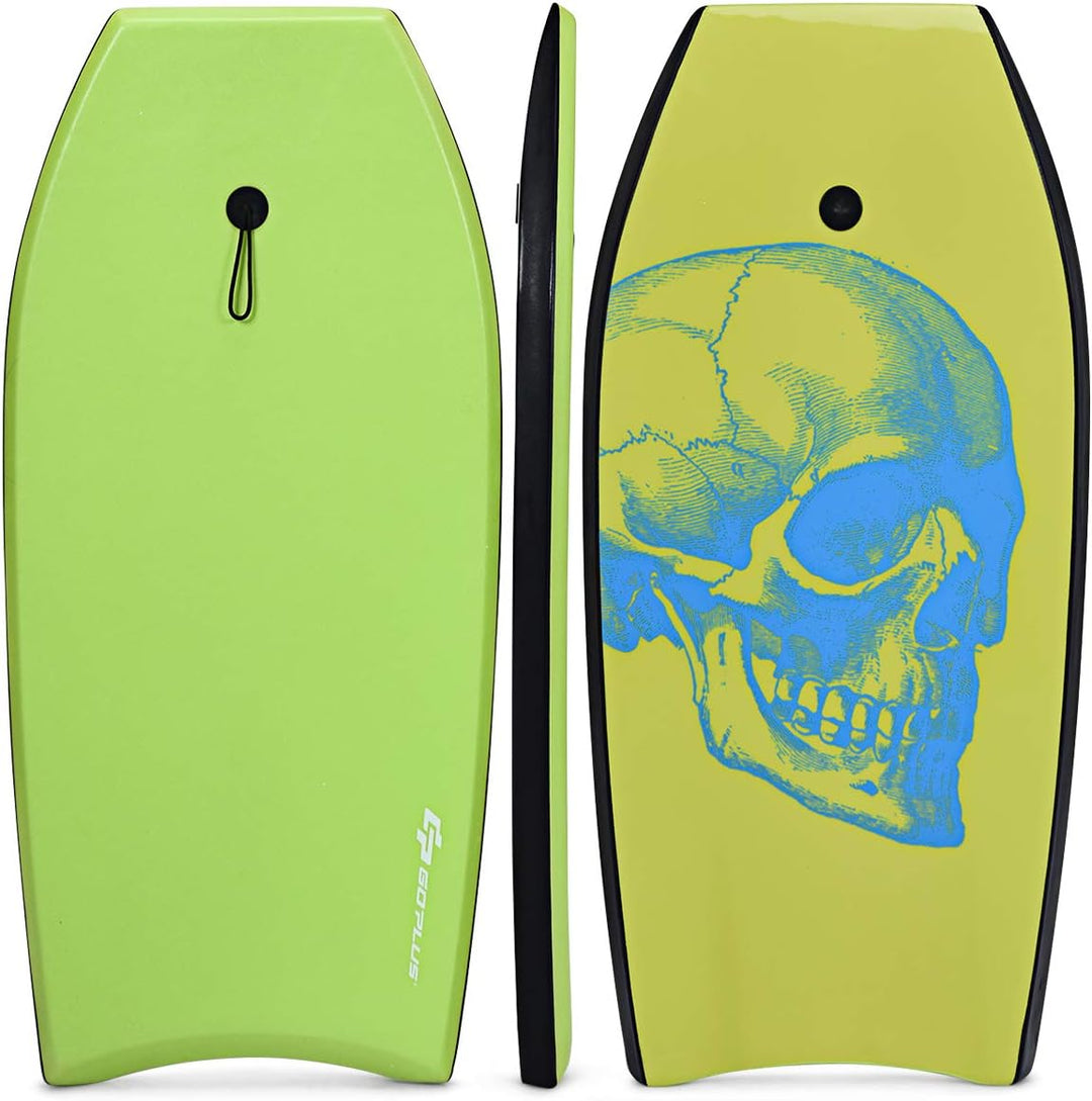 GOPLUS Bodyboard mit Fuss - Zugseil, Schwimmbrett Erfüllt mit EPS Schaumstoff, Surfboard bis zu 85 k