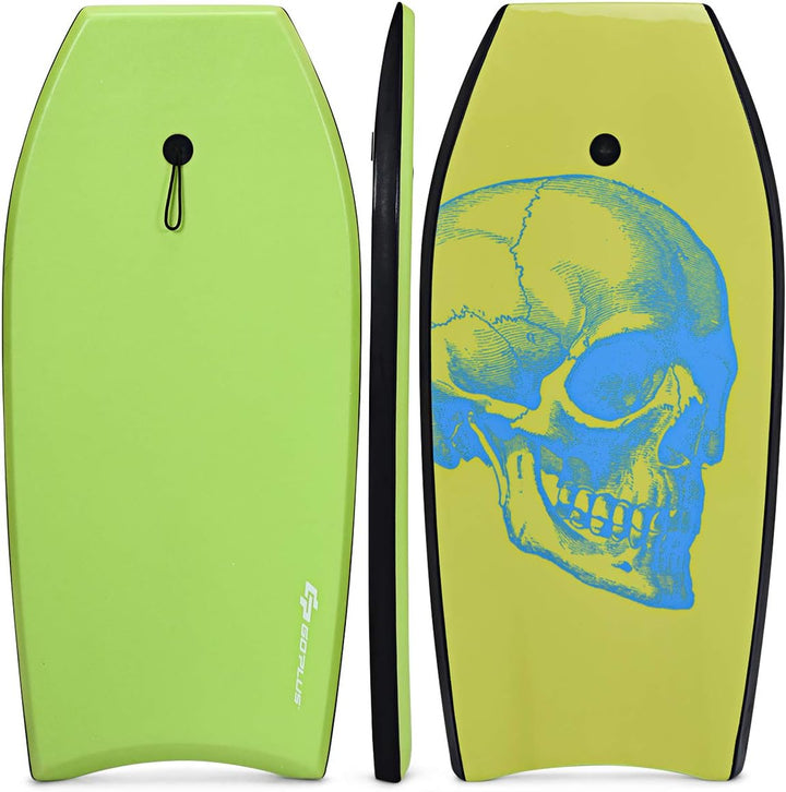 GOPLUS Bodyboard mit Fuss - Zugseil, Schwimmbrett Erfüllt mit EPS Schaumstoff, Surfboard bis zu 85 k