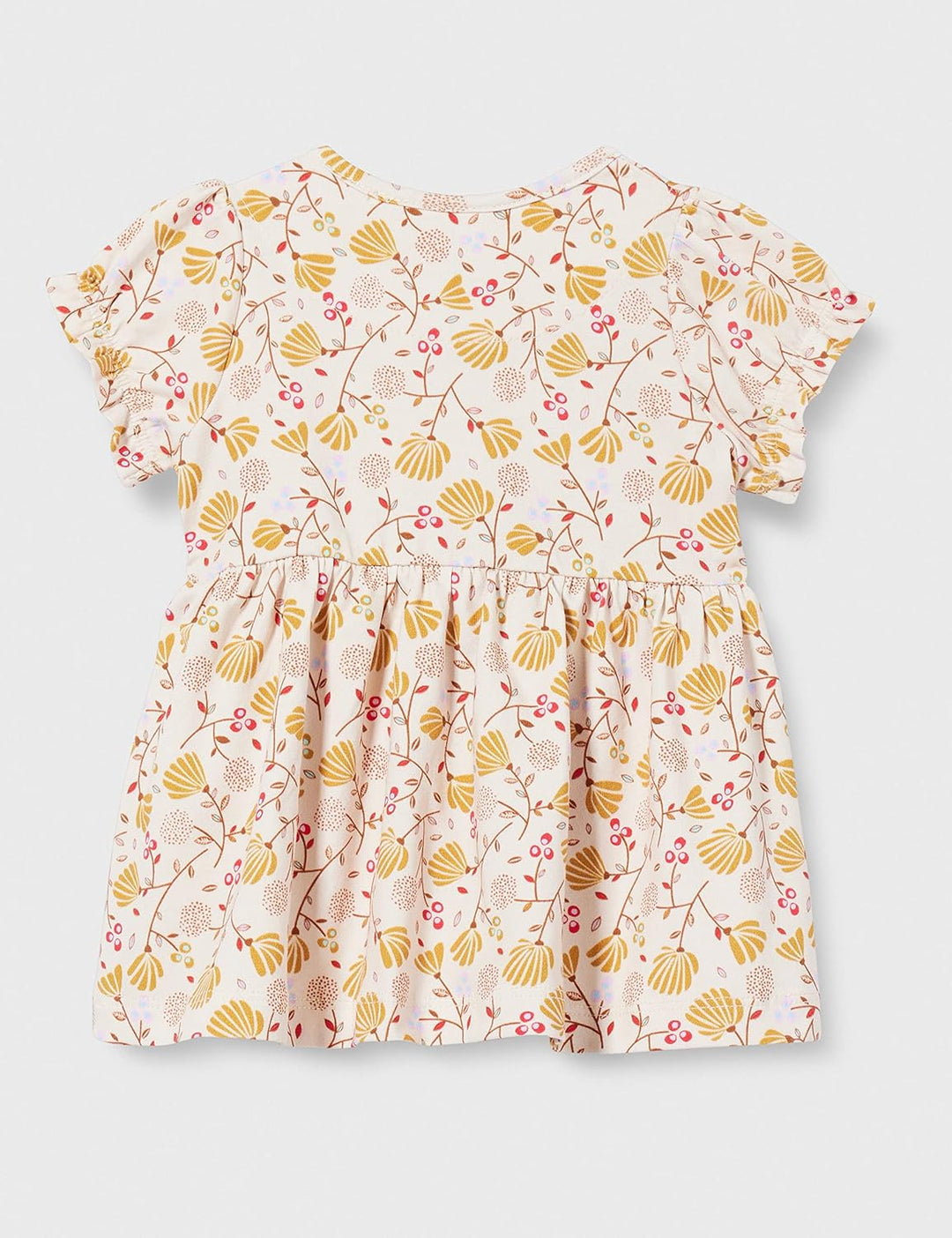 Noa Noa miniature Baby-Mädchen Kittynnm Dress 56 Print Offwhite/Yellow, 56 Print Offwhite/Yellow