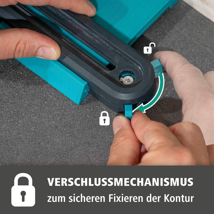 wolfcraft Konturenlehre PRO - breite Nadelschablone - Zum Abtasten, Übertragen und Positionieren von