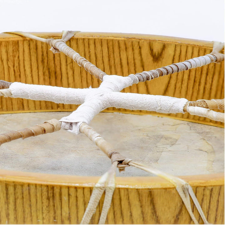 Shamandrum Ø 40 cm Rahmentrommel im mysevendo Set Rund Ziegenhaut Behaart Shaman Drum Goat Skin inkl