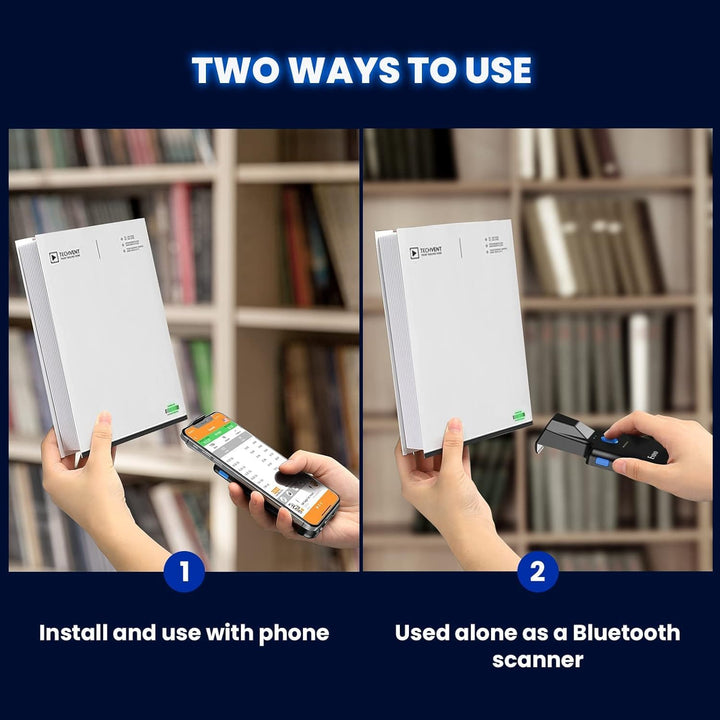 Eyoyo 2D Backclip Bluetooth Barcode Scanner, Barcodeleser für Handy mit Backclip, QR 1D Wireless Cod