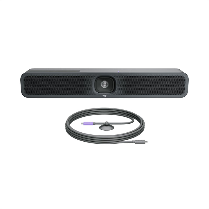 Logitech MeetUp 2 All-in-One USB Conference Room Camera, Compact Video Bar with Built-in AI Features