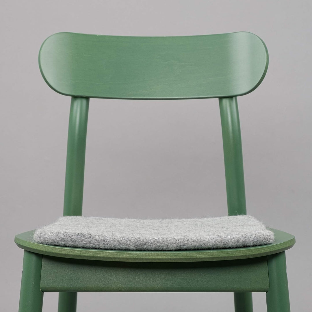 myfelt Flache Filz Sitzauflage, Filz Stuhlauflage - Carl - quadratisch, 36x36 cm, Beige Grau Meliert
