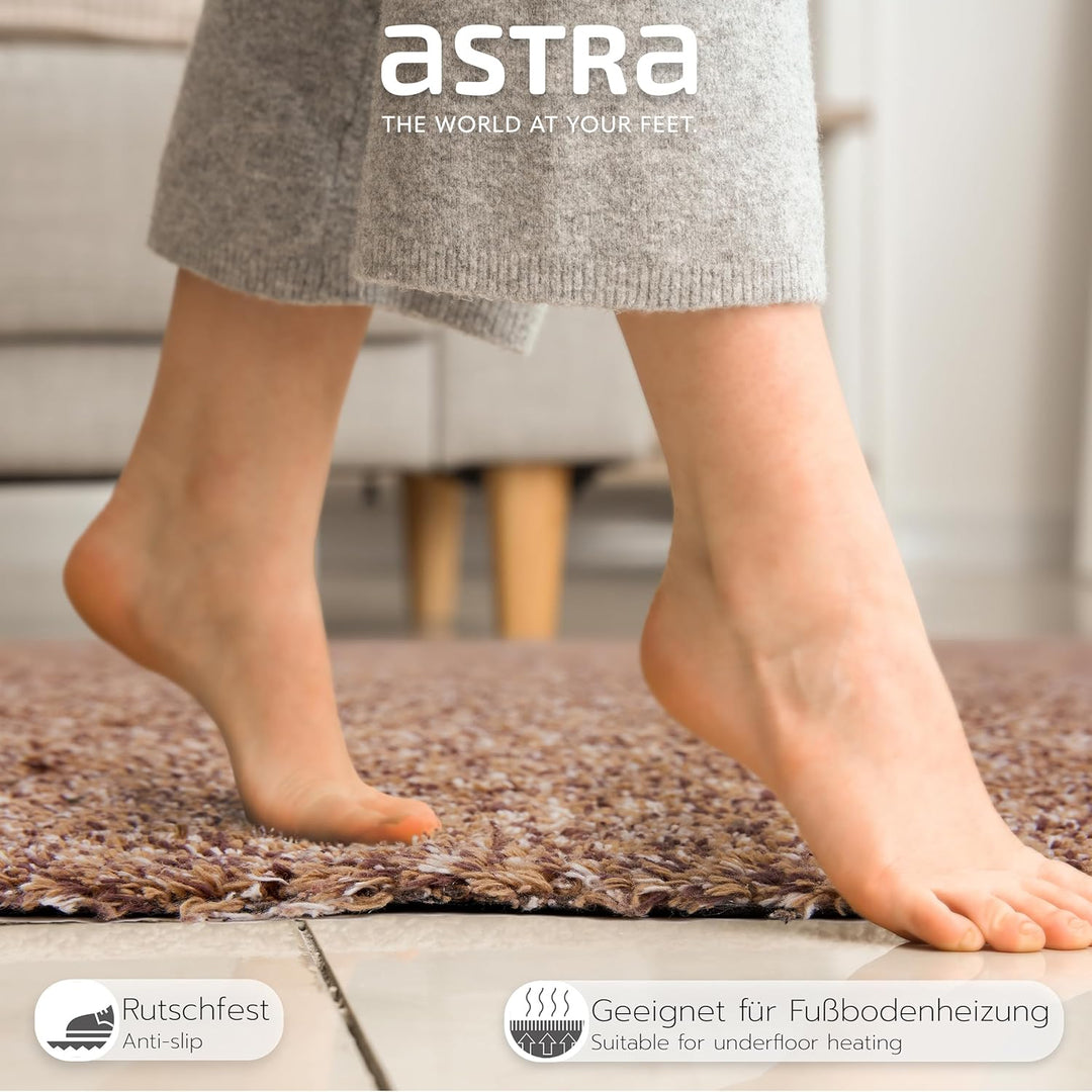 Astra Schmutzfangmatte innen waschbar 80x120 cm – Sauberlaufmatte beige 100% Baumwolle Türmatte - En