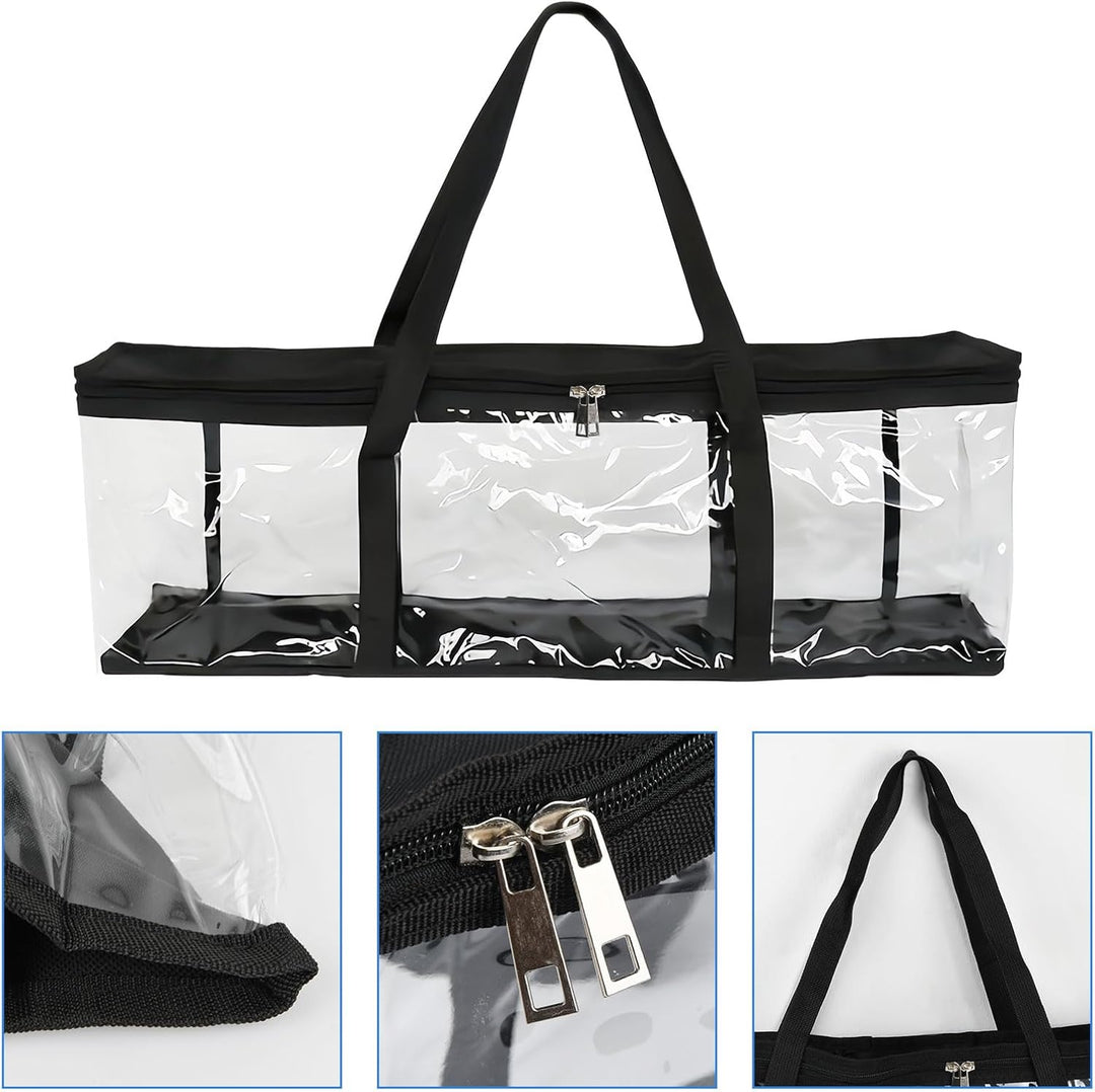 Amexo Transparente DVD Aufbewahrungstaschen Tragbare CD Hülle mit Griffen Wasserabweisende Kunststof