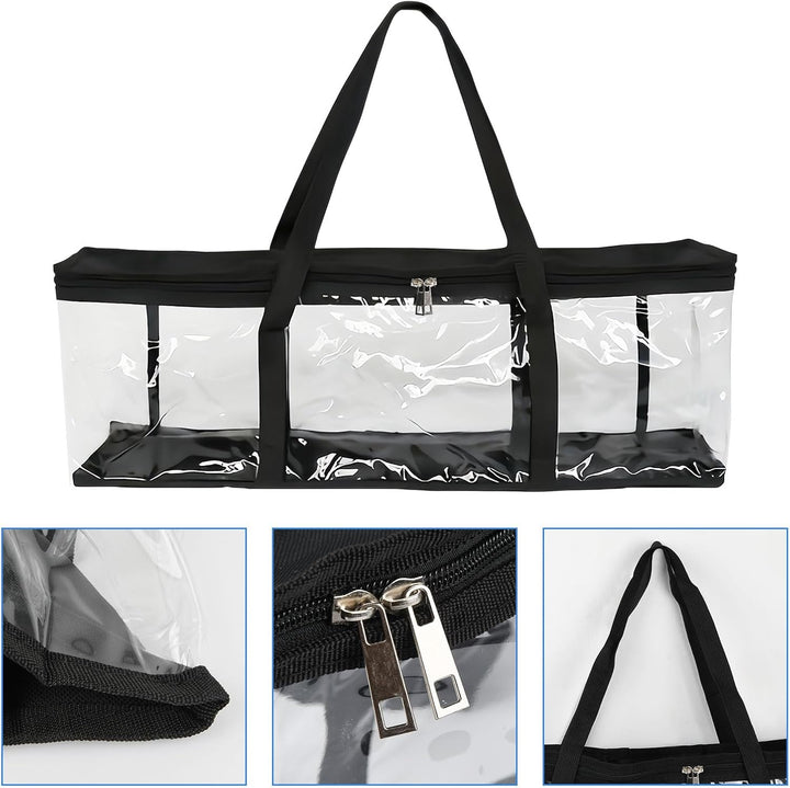 Amexo Transparente DVD Aufbewahrungstaschen Tragbare CD Hülle mit Griffen Wasserabweisende Kunststof