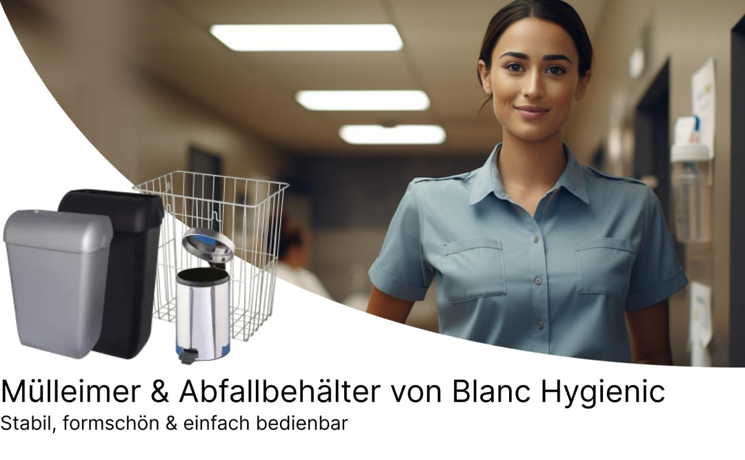Blanc HYGIENIC Papierkorb FIX – Mülleimer, Drahtgitter-Abfallbehälter 20 Liter, zum Hängen oder Stel