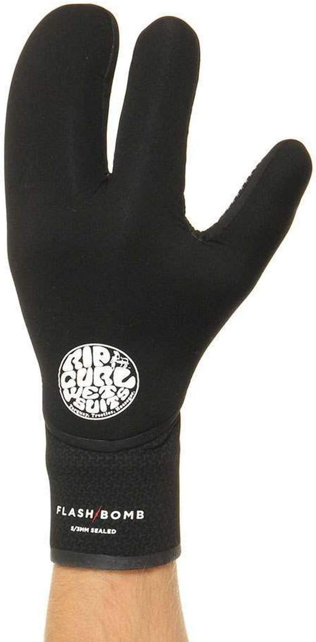 Rip Curl Flashbomb 5/3mm 3 Fingerhandschuh - Schwarz - Flash-Futter - Unisex - Stitchless- Technolog