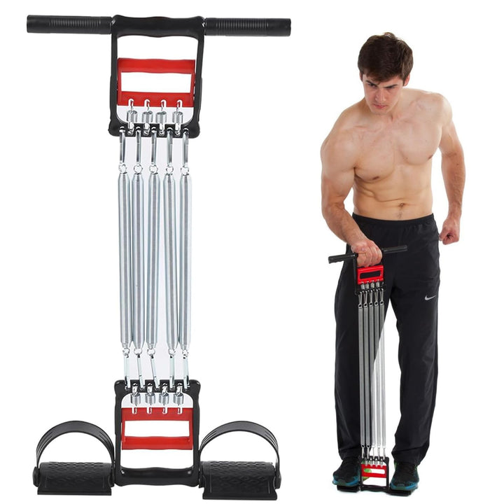 Dreizweck-Brust-Expander, Multifunktions-Pedalfeder, Brust-Expansionstrainer, Feder-Brust-Entwickler