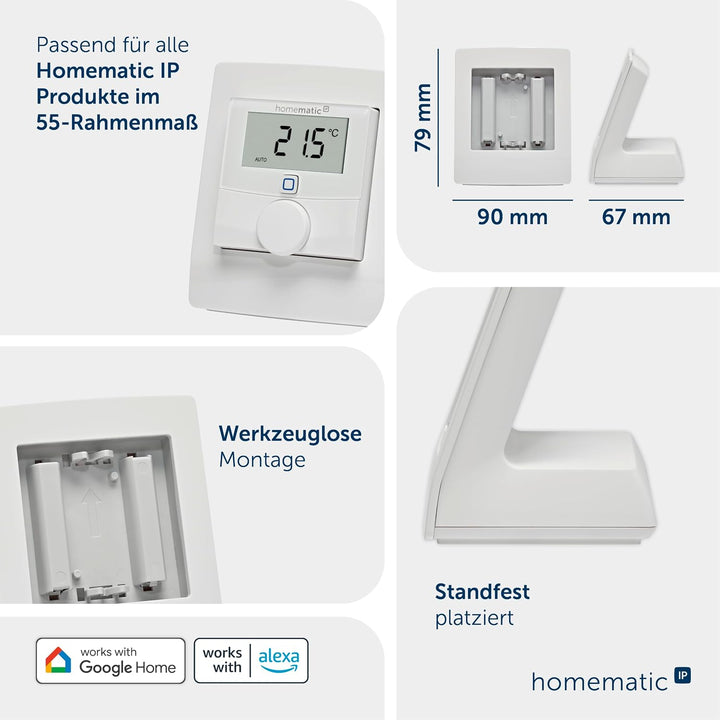 Homematic IP Tischaufsteller, Zubehör für Ihr Homematic IP Smart Home, für batterieversorgte Gertäte