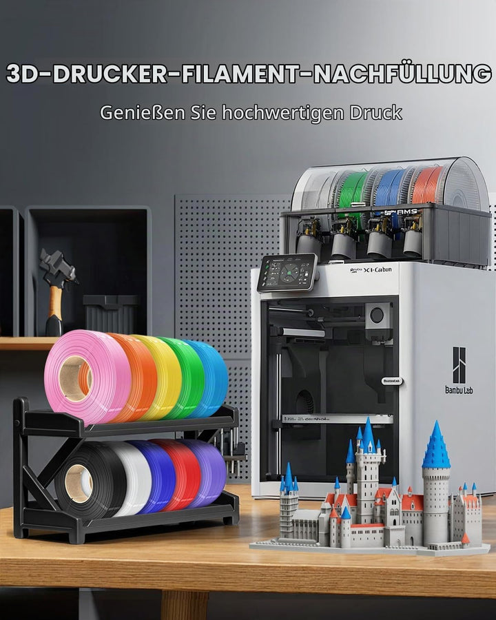 SUNLU PLA+ Filament Refill 1.75mm 4KG, PLA Plus 3D Drucker Filament Bündel, No-Spule Filament PLA Re