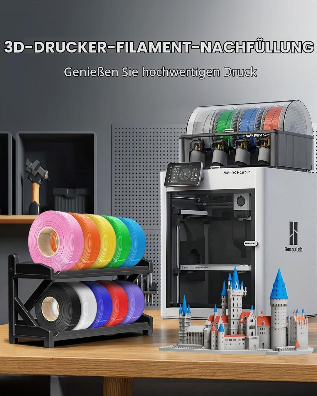 SUNLU Rapid PETG Filament Refill 1.75mm 4KG, 3D Drucker Filament PETG Matt Bündel, No-Spule PETG HF