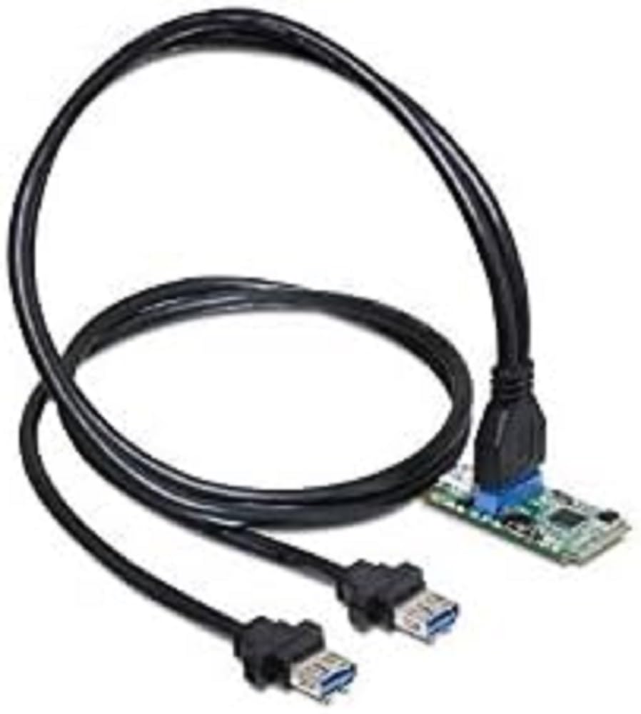 DELOCK MiniPCIe I/O PCIe Full Size 1 x 19 Pin USB 3.0 Pin Header inkl. USB 3.0 Kabel
