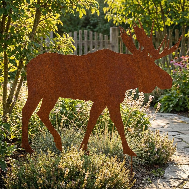 Kapaga - Gartenfigur aus Rost - Metall - Edelrost - Elch - Höhe 68 cm, Elch - Höhe 68 cm