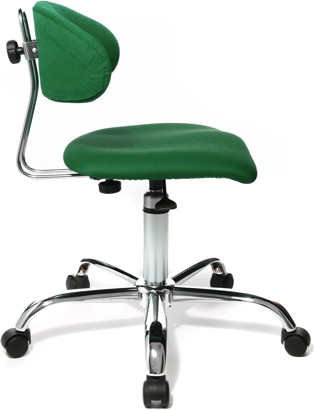 Topstar Sitness 40, Fitnesshocker, Arbeitshocker, Rollhocker mit Rückenunterstützung, 3-Dimensional