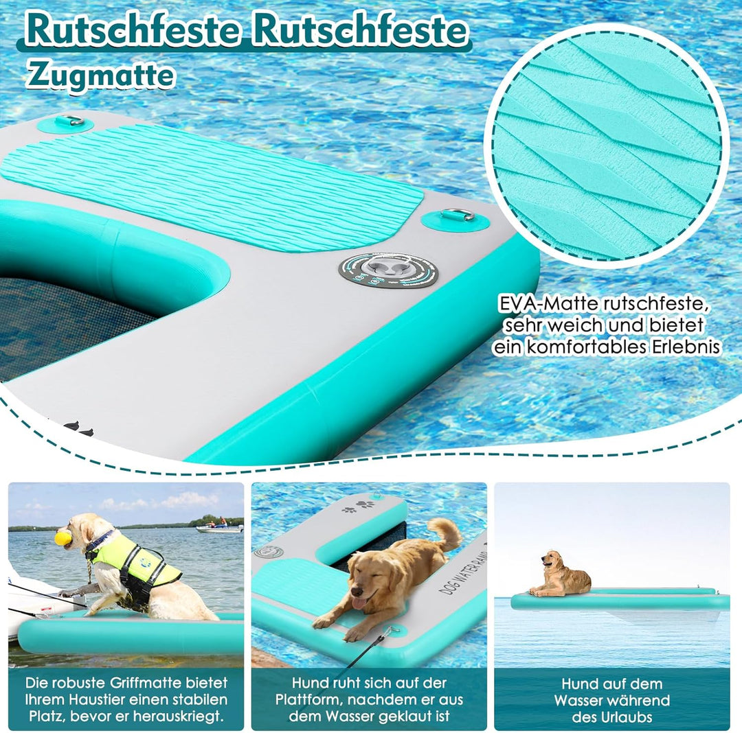 Hundewasserrampe Extra Breite Wasserrampe Pool Leiter, Float Welpen Planke für Pool, Dock & Boot, Hu