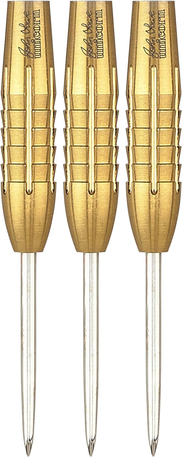 Unicorn John Lowe World Champion Phase 2 90 Percent Dartpfeile mit Wolfram, Stahlspitze 21 g gold, 2
