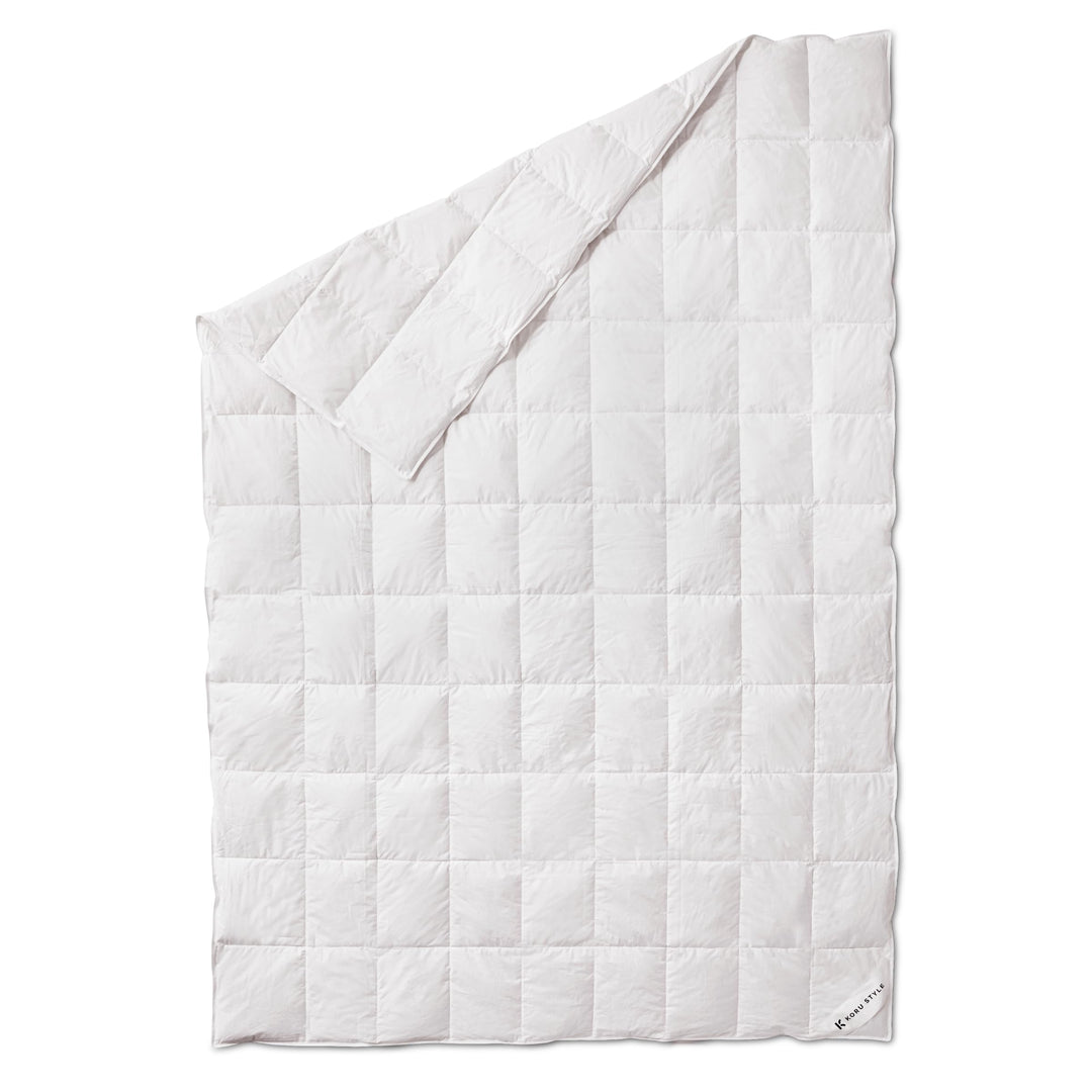 Koru Style Superior Daunen Bettdecke 155x220 cm – 90% Landdaunen / 10% Federn – leichte Sommerdecke