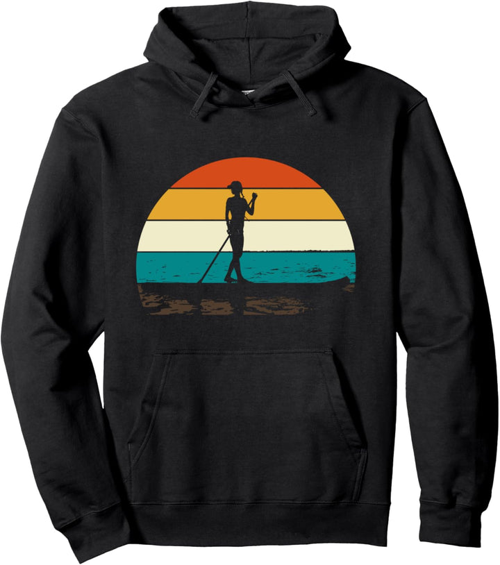 Wassersport SUP Stand Up Paddler Retro Stand Up Paddling Pullover Hoodie