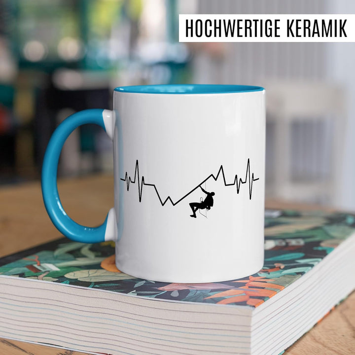 Tasse Klettern Geschenk Klettern, Kaffeetasse Berge Bergklettern Bouldern Outdoor Abenteuer, Geschen