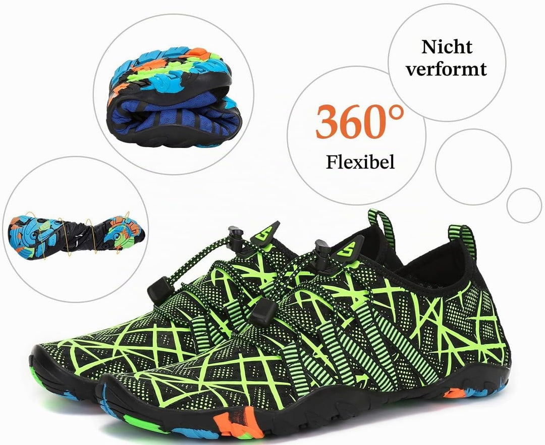 SAGUARO Badeschuhe für Herren Damen - 7/9 Drainagelöcher Schnelltrocknende rutschfest, Gr 35-48 45 E