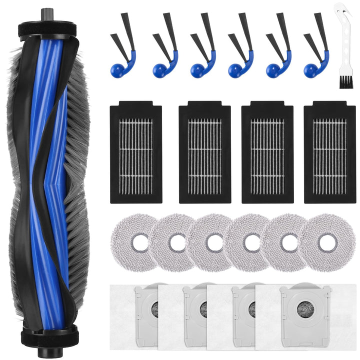 Zubehörset für ECOVACS DEEBOT T30C Omni / T30C Omni Gen2 Saugroboter, 1 Hauptbürste, 4 Filter, 6 Wis