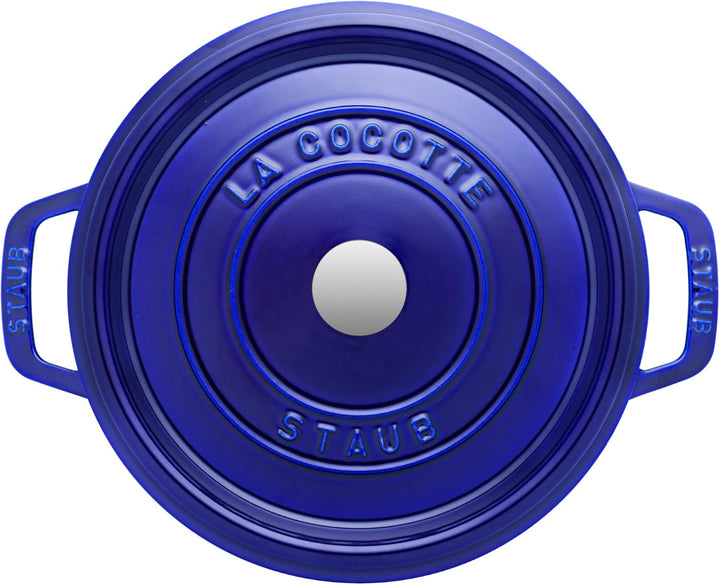 STAUB Gusseisen Bräter/Cocotte, Rund 28 cm, 6,7 L, Dunkel-Blau 28 cm, 6,7 L Dunkel-Blau, 28 cm, 6,7