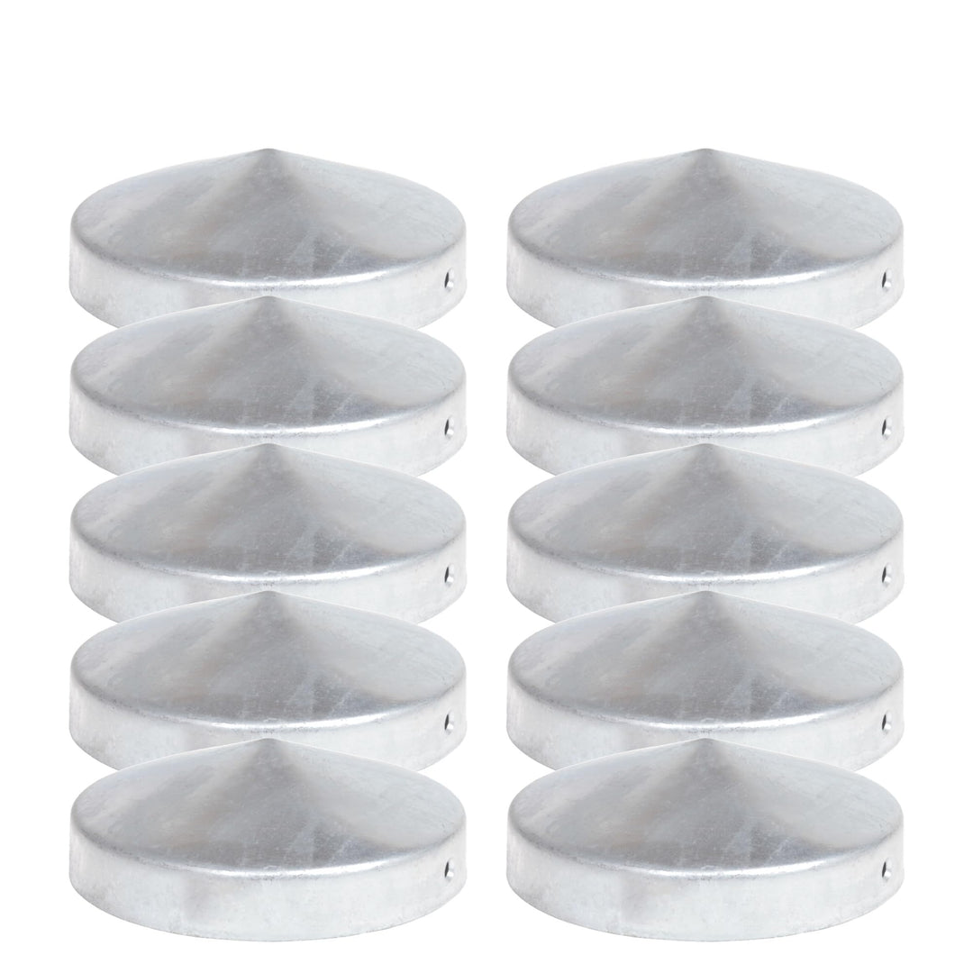 10 x PFOSTENKAPPE RUND STAHL FEUERVERZINKT 101 MM DURCHMESSER 10 101 mm, 10 101 mm