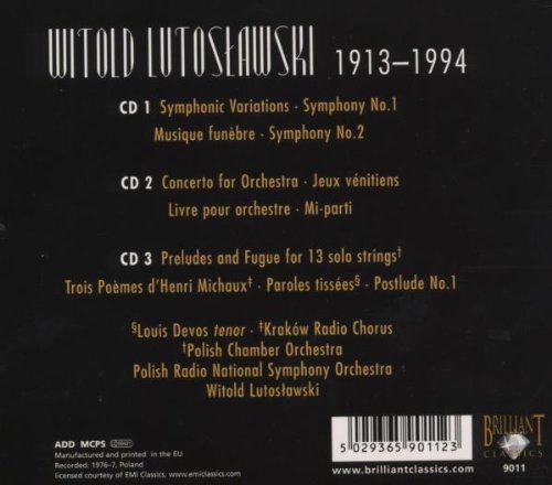 Lutoslawski: Orchestral Works, Audio-CD