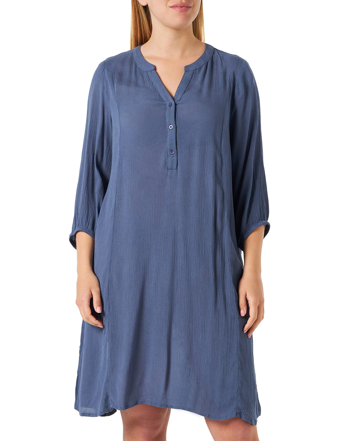 KAFFE CURVE Damen Kclouisa Ami Kleid Casual Dress 40 Grosse Grössen Vintage Indigo, 40 Grosse Grösse