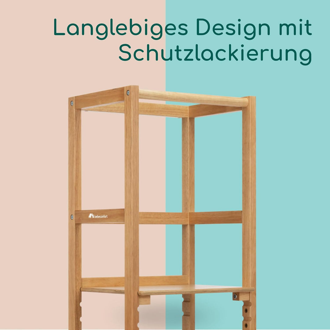 Bebeconfort Nola, Montessori Lernturm Kinder, 1,5–6 Jahre (bis zu 30 kg), 3 Höhenstufen, geprüfte Si