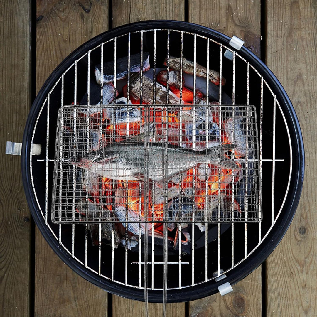 Toyvian Edelstahl Grillkorb Fischgrillkörbe Runder Grillrost Aus Edelstahl Für Gemüse Burgern Campin