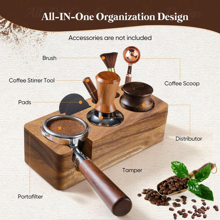Espresso-Tamperstation, multifunktionale Tamperstation, rutschfeste Tamperstation, Espressostation z