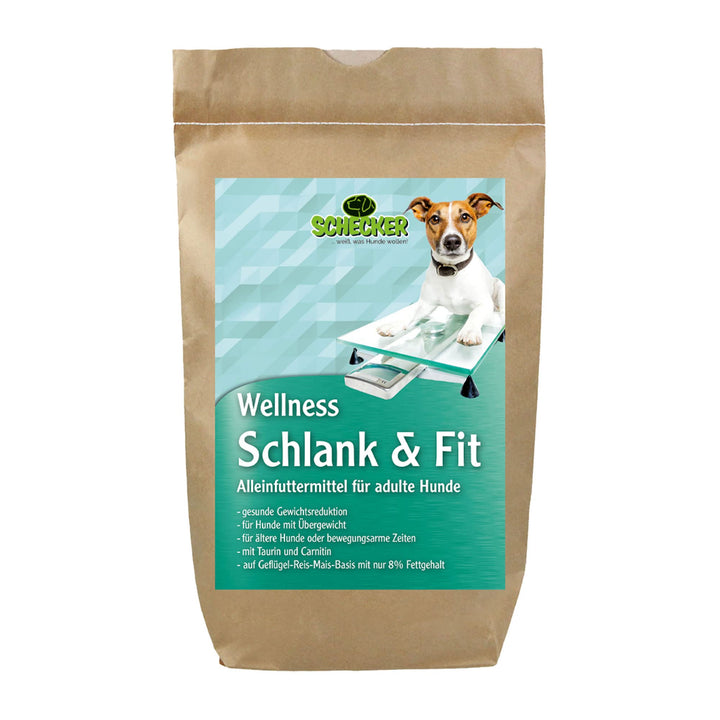 Schecker Trockenfutter Wellness Schlank und Fit - für gesunde Gewichtsreduktion ausgewachsener Hunde