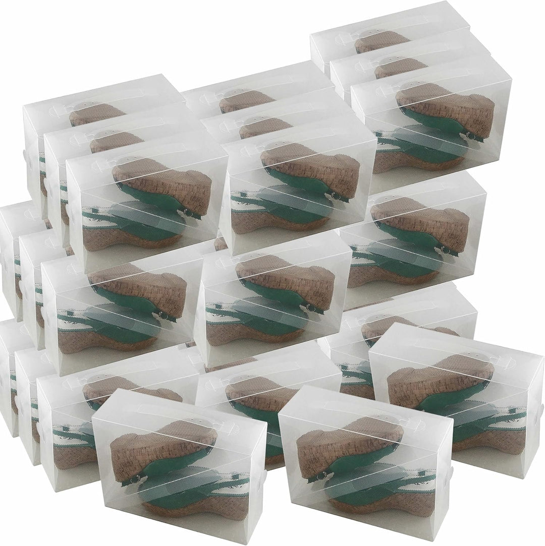 DynaSun 30x PP368TG Schuhbox Schuhkasten Lagerkasten Box Schuhschachtel für Aufbewahrung Schuhe Falt