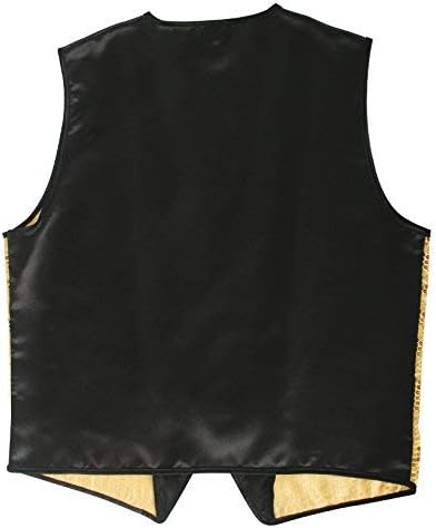 KarnevalsTeufel Kostüm - Set für Herren Pailletten, 4 TLG. Weste, Hut, Brille und Schleife | Grösse