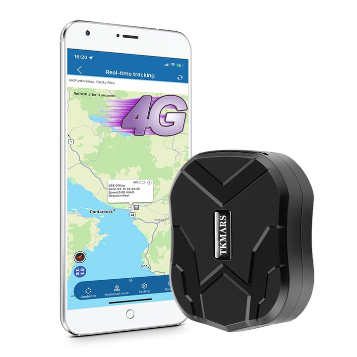 TKMARS TK905B 4G GPS Tracker Auto, 10000mah-Akku, Magnetisch, Mehrere Alarme Tracker mit Echtzeit Or