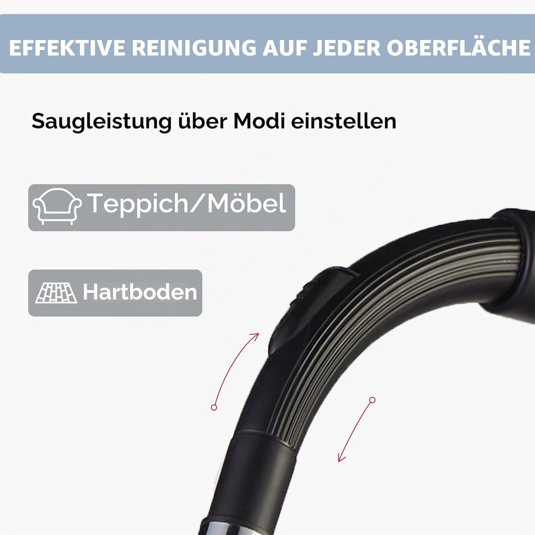 EFFEKTIV Beutelloser Staubsauger GranTornado 1000X, Cyclone 1200W Power Kompakte Bodenstaubsauger oh