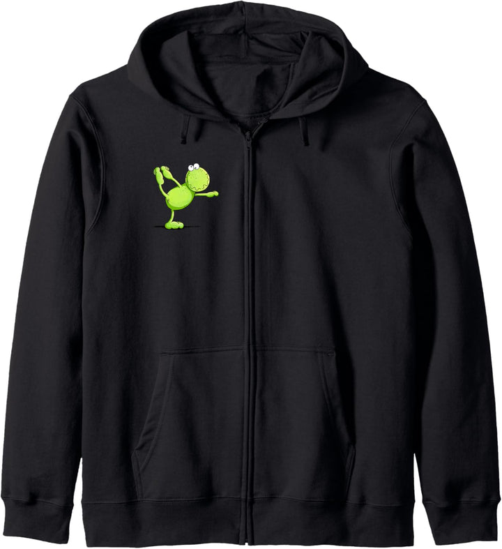 Yoga Frosch Fun Design I Froschmotiv Yogaübung I Frösche Kapuzenjacke