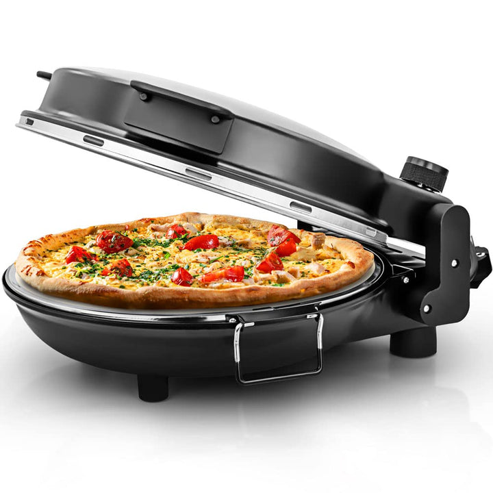 Bituxx Pizzaofen Pizza Maker Lahmacun Express Miniofen 1200W 400°C Keramiksteinplatte