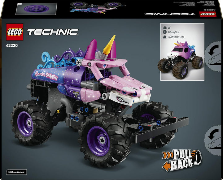 LEGO Technic Monster Jam Sparkle Smash mit Rückziehmotor - Technic Monstertruck & Einhorn Monster Tr
